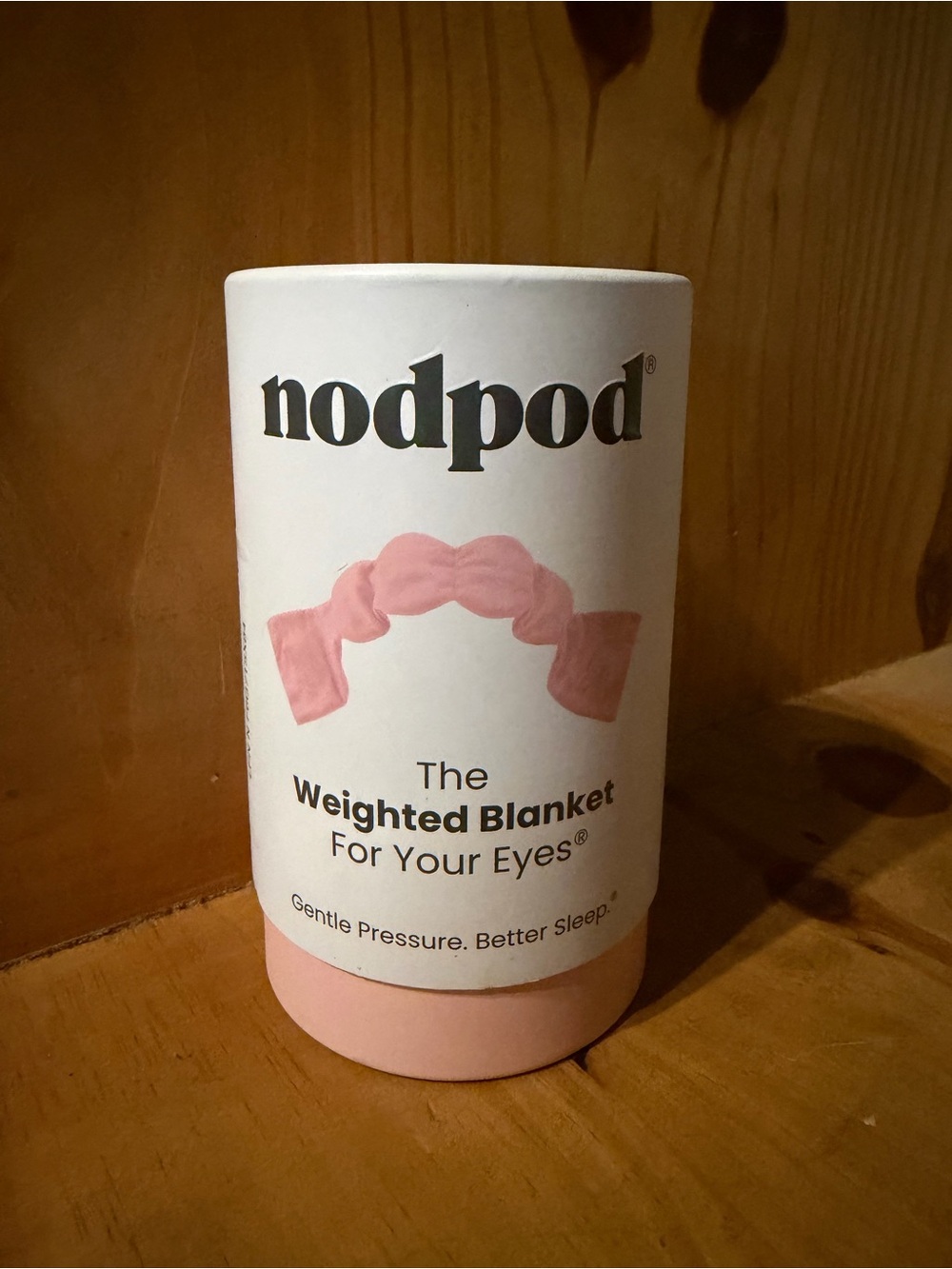 Pink NodPod Weighted Eye Blanket - Gentle Pressure for Better Sleep